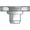 Akloji kniedinė veržlė GESIPA St M6x9x15.5 Small Head KS, sugriebimo diapazonas 0,25–3,5 mm, pakuotėje 250 vnt.