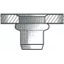 Akloji kniedinė veržlė GESIPA St M6x9x15.5 Small Head KS, sugriebimo diapazonas 0,25–3,5 mm, pakuotėje 250 vnt.