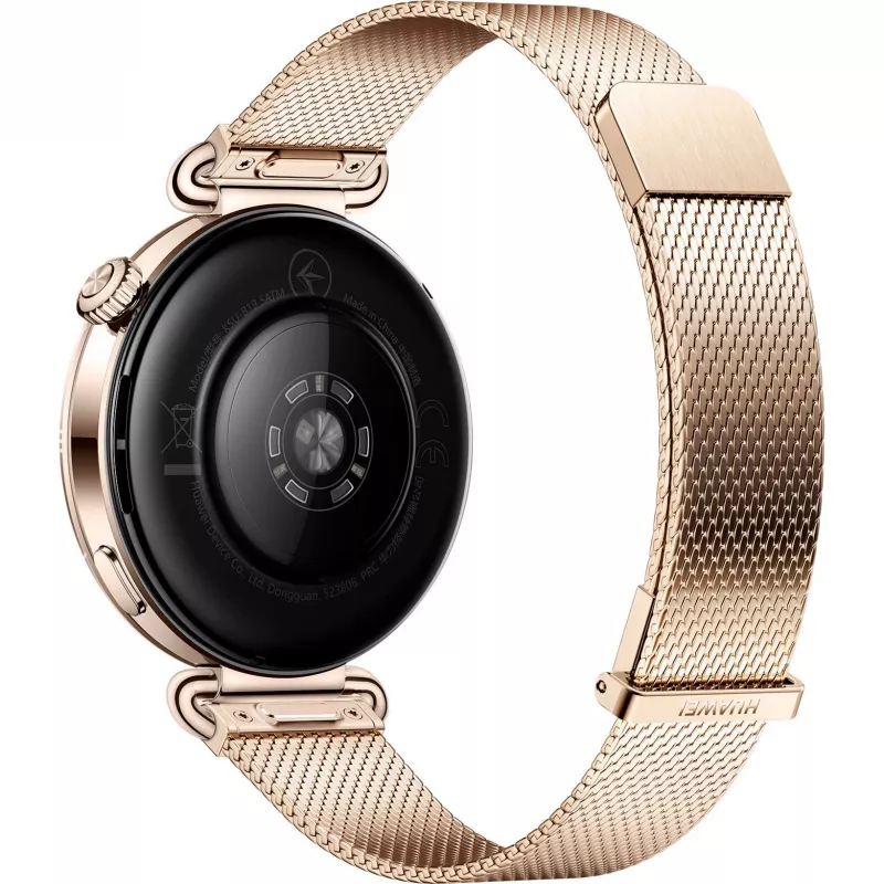 Išmanusis laikrodis HUAWEI WATCH GT6 1,32 colio AMOLED, 41 mm, nerūdijantis plienas, auksinis, milanese apyrankė, IP69, 14 dienų baterija