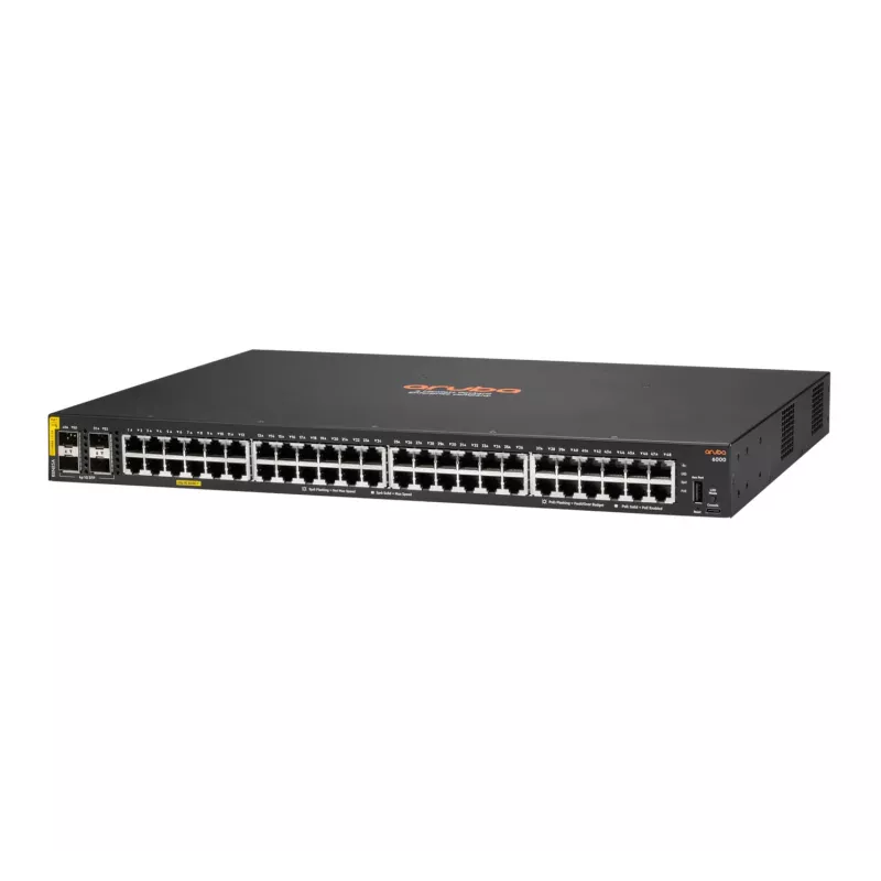HPE Aruba Networking CX 6000 48G Class4 PoE 4SFP 370W valdomas L3 Gigabit Ethernet (10/100/1000) maitinimas per Ethernet (PoE) 1U