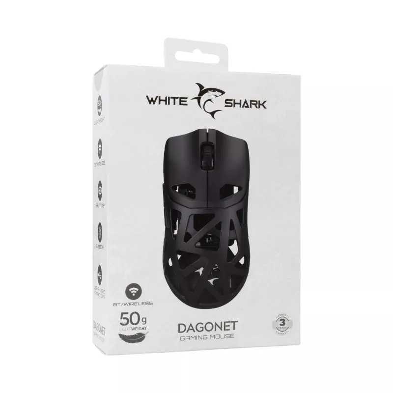 White Shark WGM-5019 Dagonet belaidė 24000 dpi juoda
