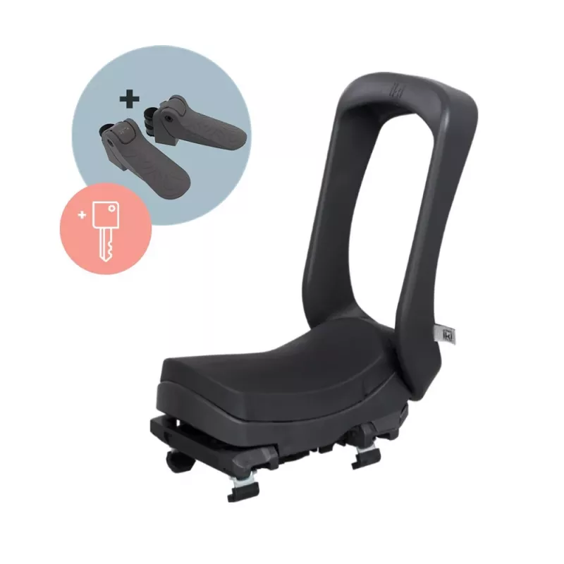 URBAN IKI Junior bagažinės sėdynė Juoda/Juoda SET rakto užraktas