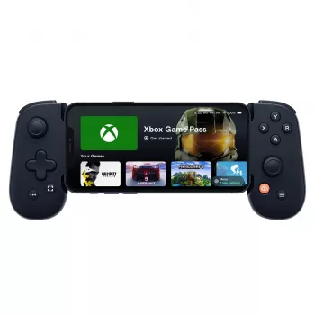 Žaidimų pultas BackBone One, skirtas Android, juodas — laidinis Lightning valdiklis, skirtas PC, PlayStation, Xbox, iOS (257.6×32.6×93.9 mm)