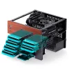 Jonsbo N4 Microtower korpusas juodas patvarus plieninis kompaktiškas PC korpusas