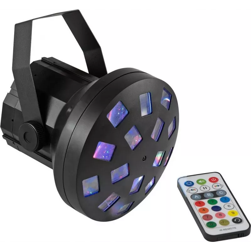 LED efektų šviestuvas EUROLITE Mini Z-20 USB — 7 spalvų, kompaktiškas USB maitinamas scenos šviestuvas