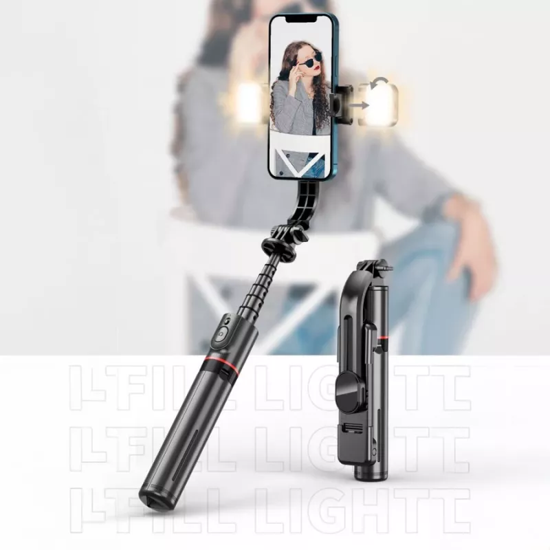 Tech-Protect L05S asmenukų lazda, stovas, LED lemputė, Bluetooth nuotolinio valdymo pultelis