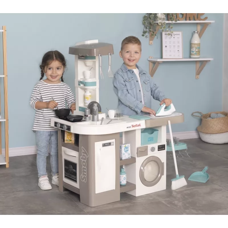 Smoby 311050 žaislinė virtuvėlė su skalbimo zona ir priedais