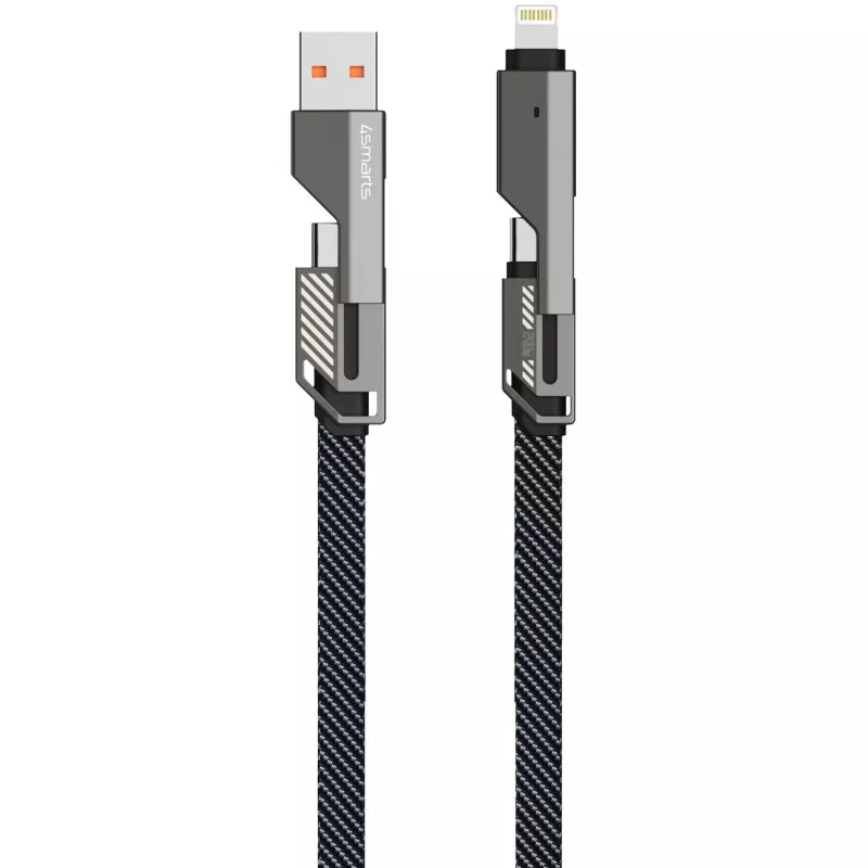 4smarts USB-C laidas ComboCord Flat 240W+ su raktų pakabuku - Laidas - Skaitmeninis/Duomenų