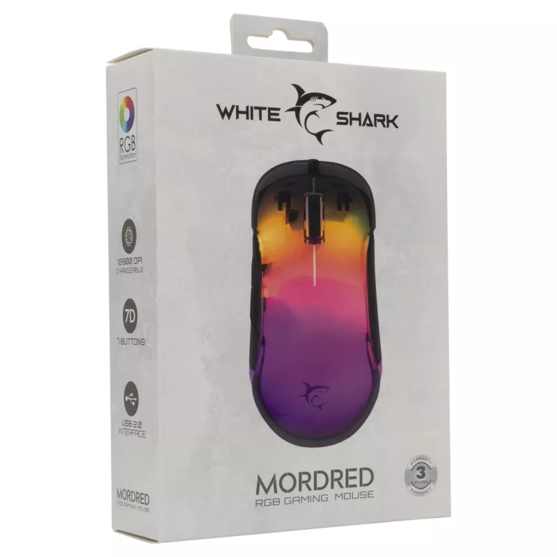 Pelė White Shark GM-5017 Mordred Juoda USB