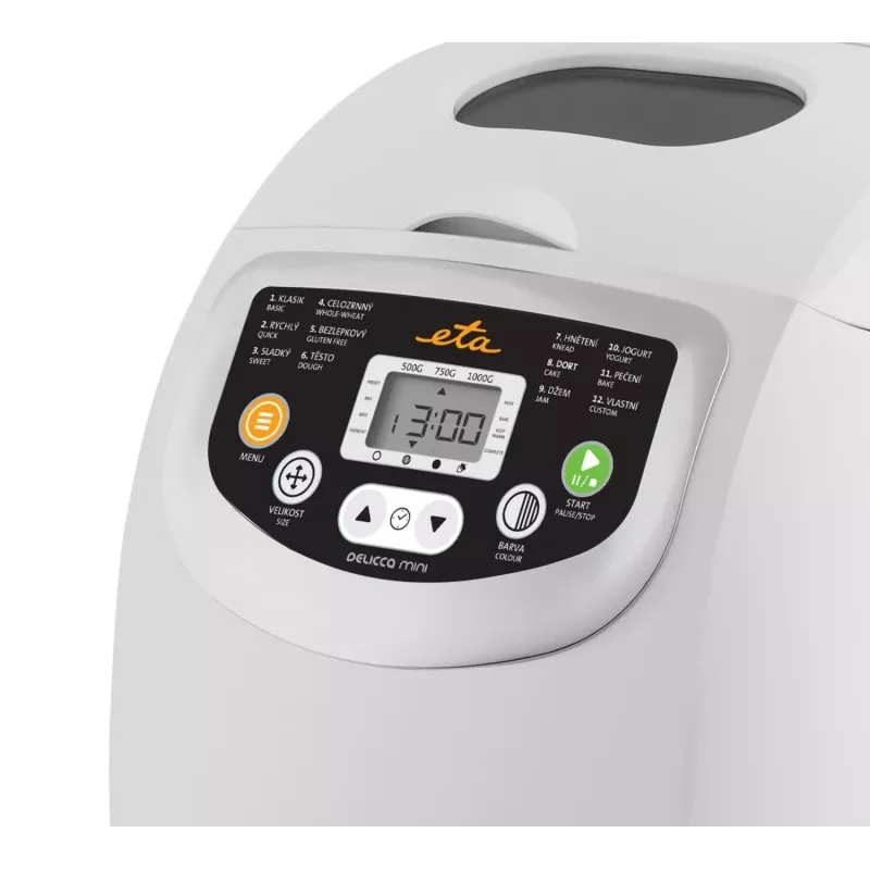 Bread maker ETA DELICCA 600 W, 1 kg max loaf, White, programs: gluten-free, sweet, white, whole-grain