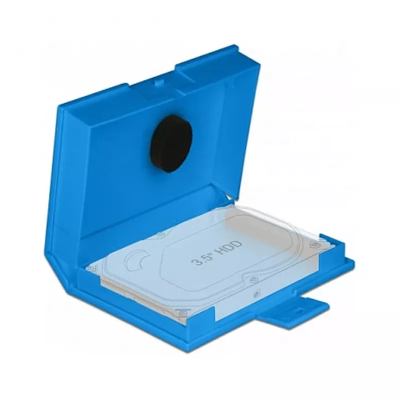 Apsauginė dėžutė DeLOCK 18373 3,5 col. HDD, mėlyna