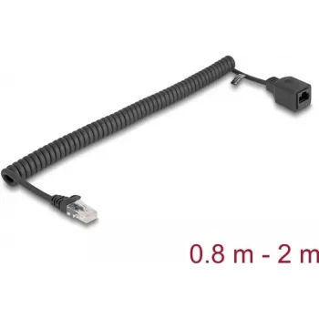 Tinklo kabelis DeLOCK 90670 RJ-45 Cat5e 2 m Juodas