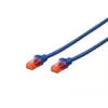 Tinklo kabelis Digitus CAT 6 U/UTP RJ-45 Cat6 3 m mėlynas