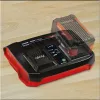 Einhell Power-X-Twincharger 3 A akumuliatorių įkroviklis patalpoms juodas - raudonas (4512069)