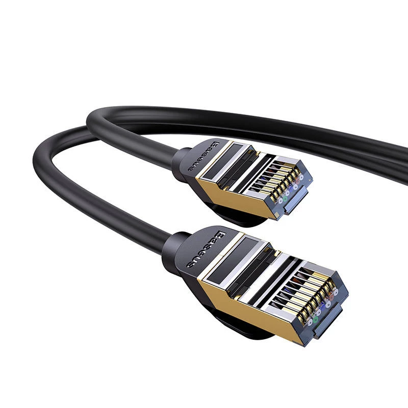 Baseus Ethernet RJ45, 10Gbps, 1m tinklo laidas (juodas)