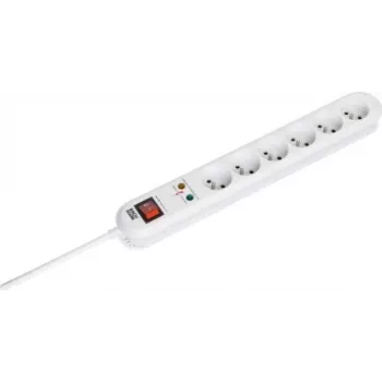 Maitinimo ilgintuvas Bachmann SMARTLINE 3 m 6 kintamosios srovės lizdų vidaus naudojimui baltas