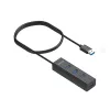 UNITEK Y-3089V01 sąsajos šakotuvas USB 3.2 Gen 1 (3.1 Gen 1) Type-A 5000 Mbit/s juoda