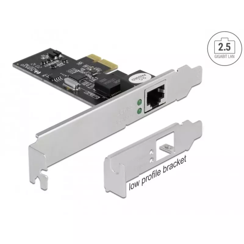 Delock - tinklo adapteris - PCIe 2,1 Low-Profile - 2,5GBase-T (89598)