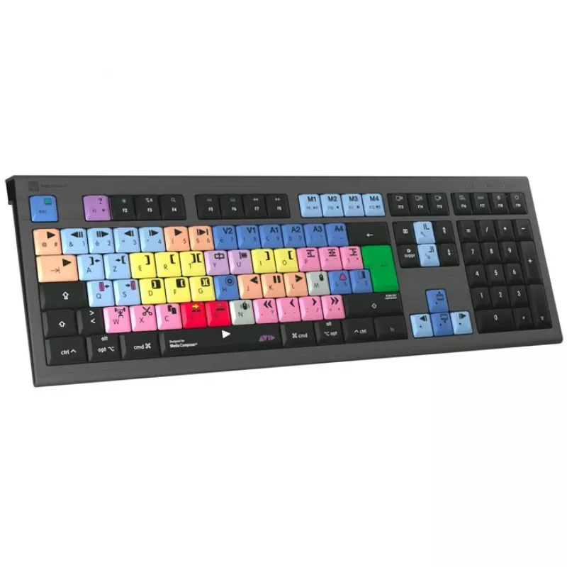 Logickeyboard Avid Media Composer ASTRA 2 apšviesta klaviatūra, skirta Mac, prancūziška (LKB-MCOM4-A2M-FR)