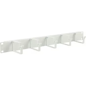 Lanview 1U 19 kabelių tvarkyklės skydelis, 5 kabliukai, balta (RAO100WH)