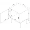 Naktinių staliukų rinkinys 2 vnt. cama meble PALAZZO BIS 45×39×A59 cm, balta matinė, MDF/medžio drožlių plokštė