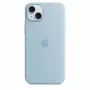 Silicone dėklas Apple iPhone 15 Plus Šviesiai Mėlynas MagSafe