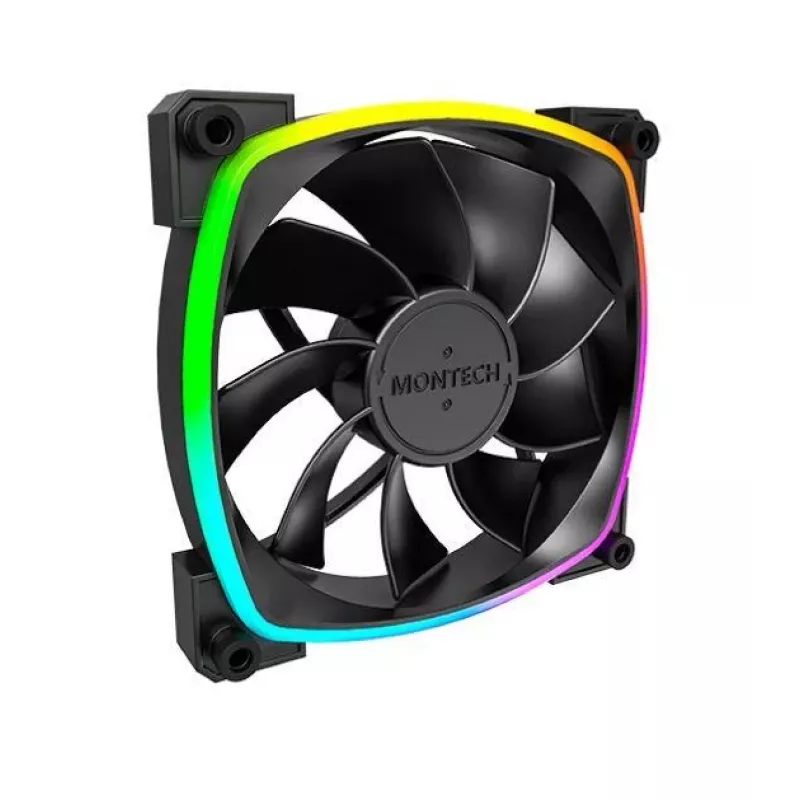 Montech RX120 PWM kompiuterio korpuso ventiliatorius 12 cm juodas 3 vnt.