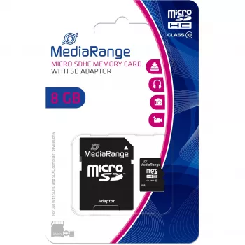 Memory Micro Sdhc 8GB C10/W/ADAPTER MR957 Mediarange
