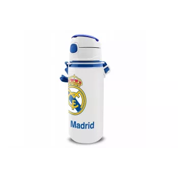 Vaikiškas aliuminis sporto butelis su snapeliu KIDS 600 ml – Real Madrid dizainas