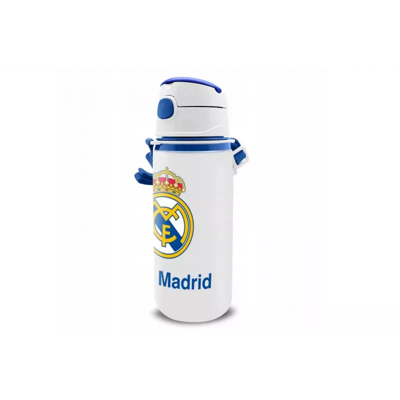 Vaikiškas aliuminis sporto butelis su snapeliu KIDS 600 ml – Real Madrid dizainas