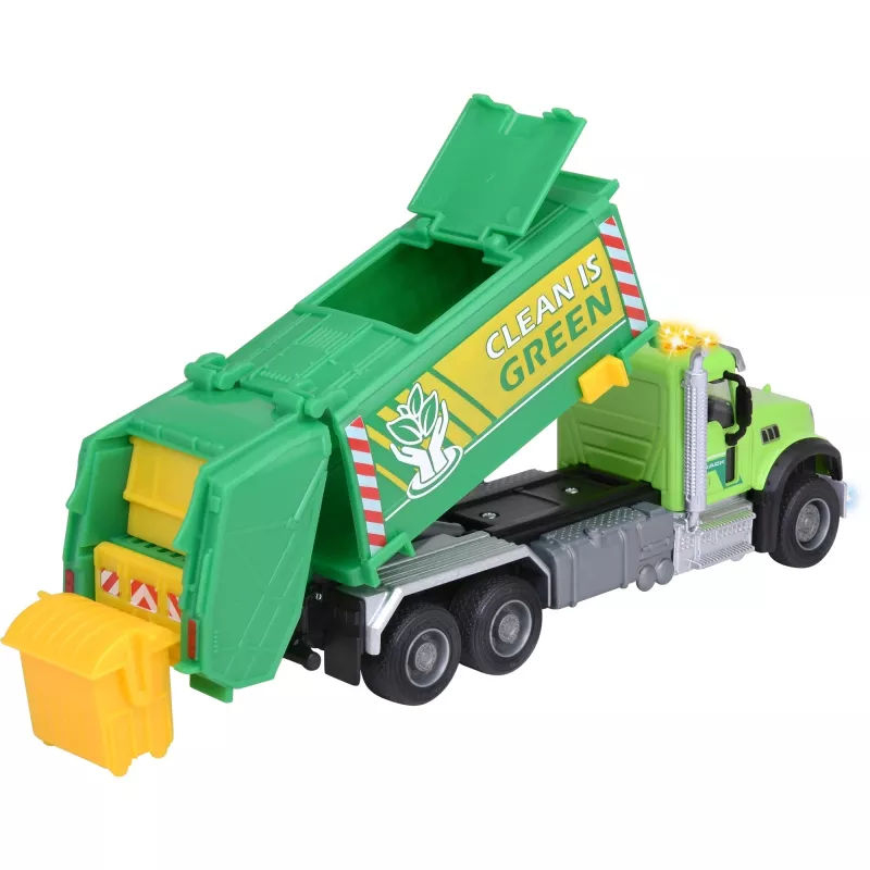 Žaislinė transporto priemonė Majorette Mack Granite šiukšliavežės modelis 213743007, metalinis mastelinis žaislas