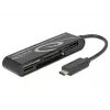 DeLOCK USB2.0 kortelių skaitytuvas USB Type-C vyriškas 5 lizdai - Kortelių skaitytuvas - Visas viename (Multi-Format) - USB-C (91739)