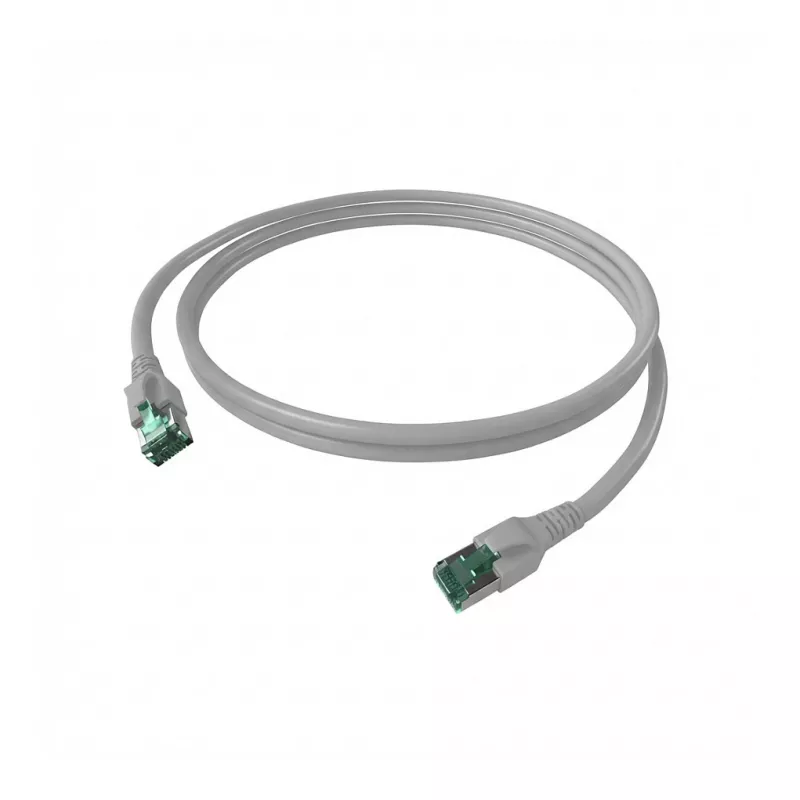 EasyLan FlexBoot FTP Cat.6a saCon 1m - 1 m - Cat6a - F/UTP (FTP) - RJ-45 - RJ-45 - Pilka