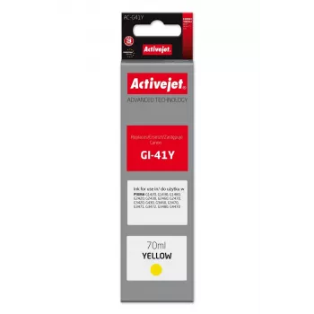 Rašalo buteliukas ActiveJet AC-G41Y, skirtas Canon spausdintuvams, pakaitalas Canon GI-41Y, 70 ml, geltonas, dažų pagrindo
