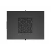 Stovintis 19 colių 24U montavimo spinta LANBERG 600x800 mm juoda su stiklinėmis durelėmis ir LCD išpjova (plokščia pakuotė) v2