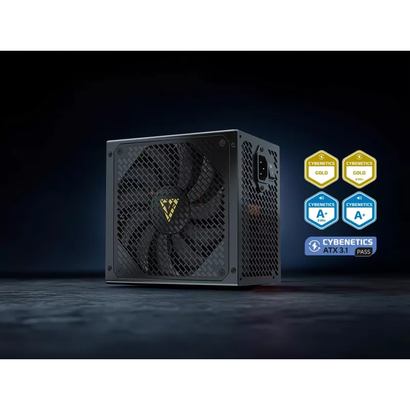 Maitinimo blokas MODECOM VOLCANO HEX GOLD 750W, 80 PLUS Gold, ATX 3.1, modulinis, 14 cm ventiliatorius