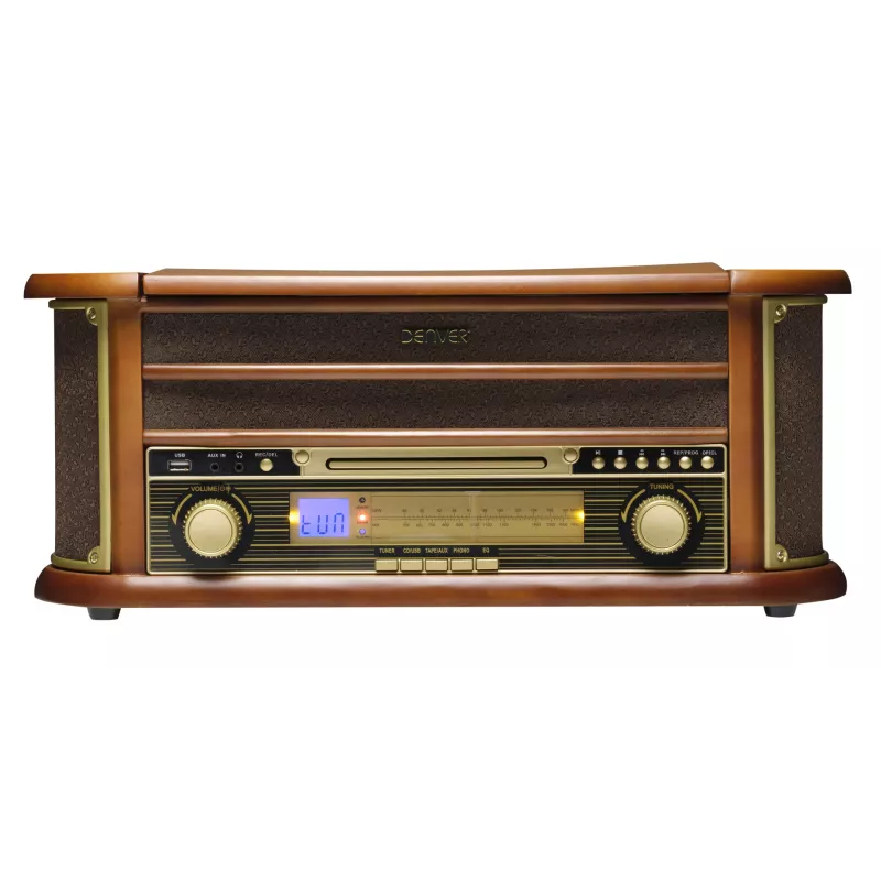 DENVER MCR-50 MK3 stiprintuvas, kasetinis CD/MP3 grotuvas, skaitmeninis grotuvas, patefonas, radijas, skaitmeninis įrašymas, 5W