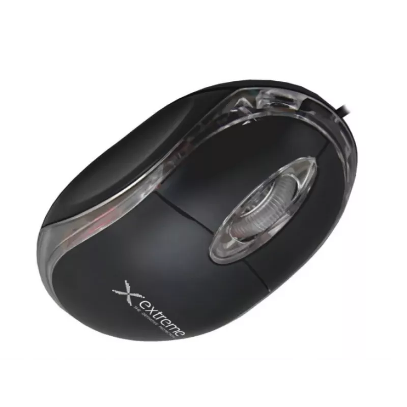 Laidinė optinė abiem rankoms tinkama pelė EXTREME XM102K — 1000 DPI, USB Type-A, 1,2 m laidas, 3 mygtukai