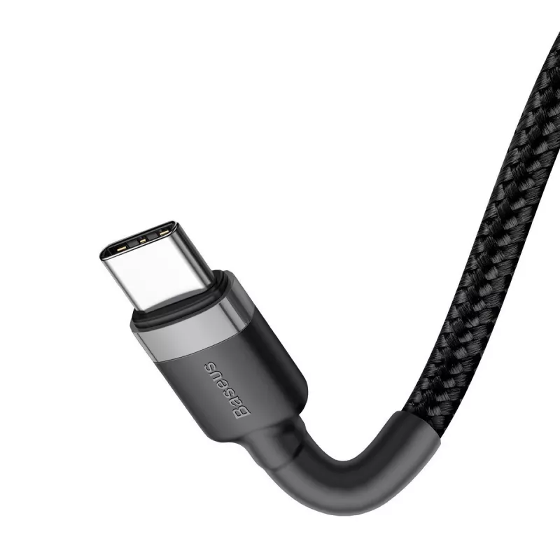 USB laidas Baseus Cafule 2m USB C Juoda Pilka