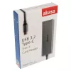 Kortelių skaitytuvas Akasa AK-CR-09BK USB 2.0 Type-C pilkas