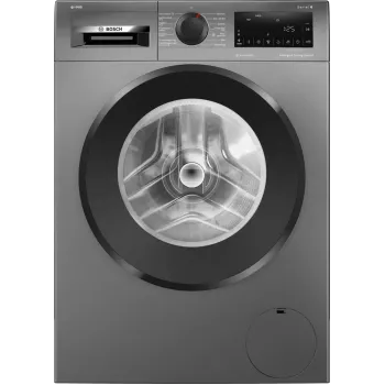 Bosch skalbimo mašina | WGG244RFSN | Energinio efektyvumo klasė A | Įkraunama iš priekio | Skalbimo talpa 9 kg | 1400 aps./min. | Gylis 59 cm | Plotis 59,8 cm | Ekranas | LED | Pilka