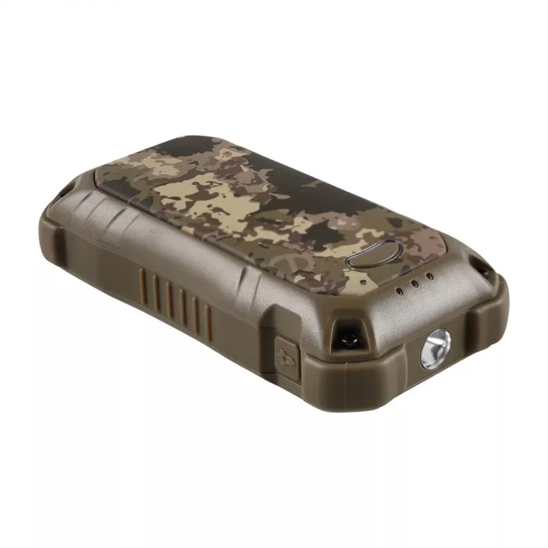Elektrinis šildytuvas Ocoopa UT3201 Camouflage — nešiojamasis keraminis patalpų šildytuvas su 10 000 mAh išorine baterija ir iki 18 val. veikimo trukme