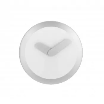 NeXtime klok 2615zi Focus, Ø25 cm, sieninis, balta/sidabrinė