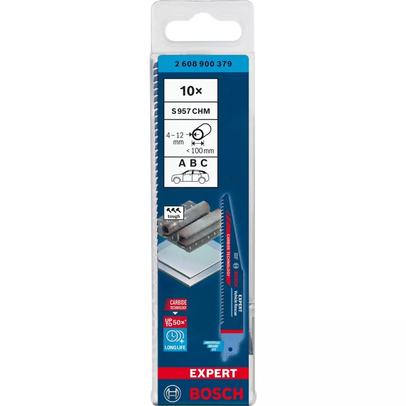 Bosch Expert 2608900379 stūmoklinio pjūklo geležtė Didelio anglies kiekio plienas (HCS) 10 vnt.