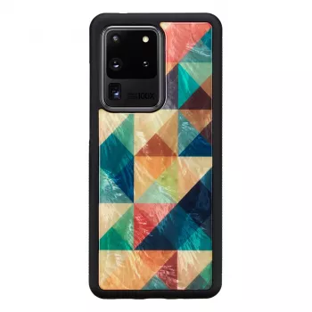 Apsauginis telefono dėklas iKins Samsung Galaxy S20 Ultra, mozaikinė juoda