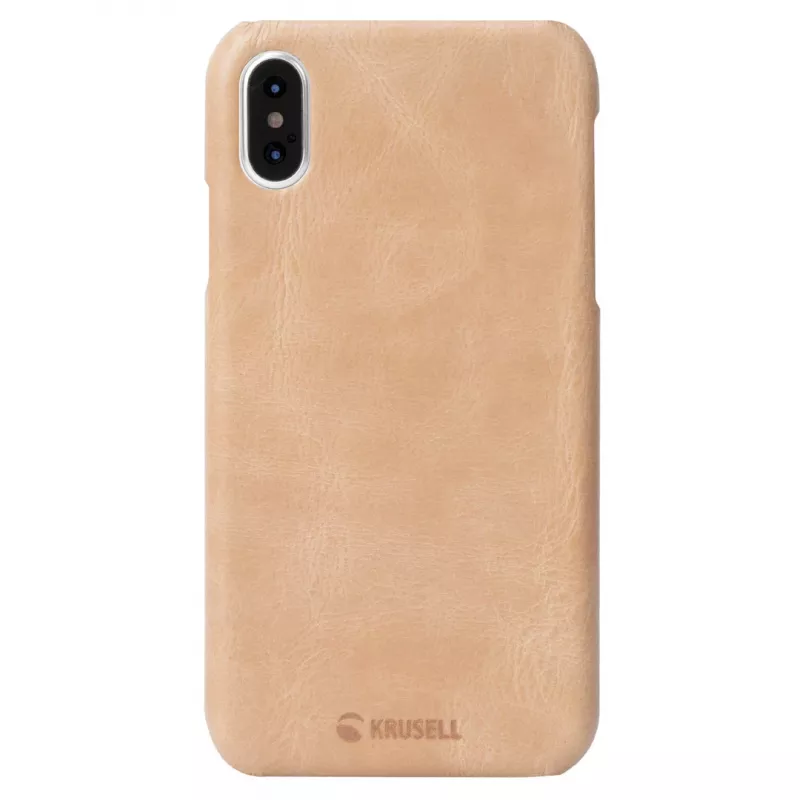 Išmaniojo telefono dėklas Krusell Sunne, skirtas Apple iPhone XS — senovinė nuogas atspalvis