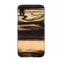 man and wood telefono dėklas, skirtas iPhone XR — baltos juodmedžio medinės nugarėlės, apsauginis apvalkalas