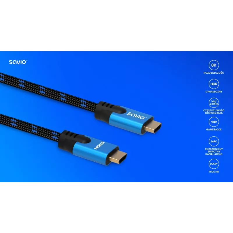 HDMI laidas Savio CL-143 3m