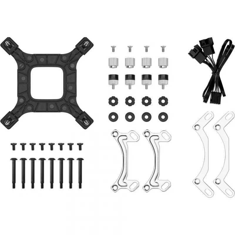 Viskas viename skysčio aušintuvas DeepCool LE240 V2 240 mm, 2x120 mm ventiliatoriai, hidraulinis guolis, AM5 palaikymas, 41 cm vamzdeliai, juodas