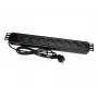 Alantec PZ081U3M maitinimo prailgintuvas 3 m 8 AC lizdai, vidaus, juodas